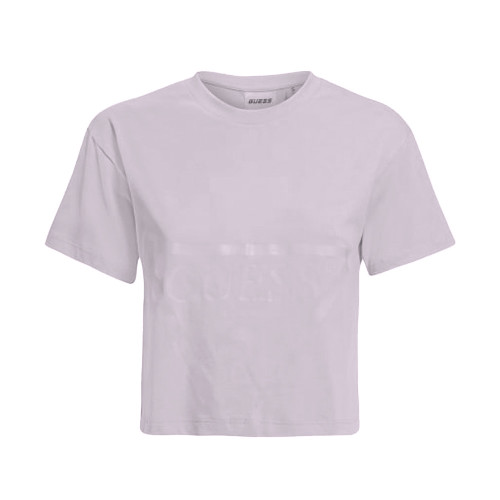 Guess Γυναικεία κοντομάνικη μπλούζα crop Maglieria Tagliata T-Shirt